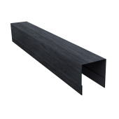 Планка боковая для забора из сайдинга (Блок-хаус new) 0,45 Print Premium Grey Wood TwinColor (3м) Центр Кровли