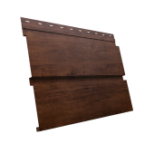 Софит металлический Квадро Брус без перфорации 0,45 Print Premium с пленкой Cherry Wood Fresh TwinColor Центр Кровли
