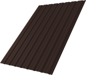 Профнастил С10R Grand Line 0,4 ПЭ матовый RAL 8017 шоколад Центр Кровли