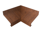 Угол отлива внутренний 50 0,4 Print Premium с пленкой Golden Wood Fresh TwinColor Центр Кровли