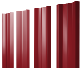 Штакетник М-образный А с прямым резом 0,45 PE RAL 3003 рубиново-красный Центр Кровли