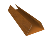 Планка стыковочная составная нижняя 0,45 Print Elite Golden Wood TwinColor (2м) Центр Кровли