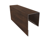 Планка П-образная заборная 17 0,45 Print-Double Premium Cherry Wood Dark F (3м) Центр Кровли