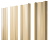 Штакетник М-образный А с прямым резом 0,45 PE RAL 1014 слоновая кость Центр Кровли