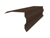 Планка торцевая фигурная 100х85 0,4 PE-Double с пленкой RAL 8017 шоколад (2м) Центр Кровли