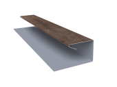 Планка П-образная завершающая сложная (КД) 0,45 Print Premium Almond Wood Fresh (3м) Центр Кровли