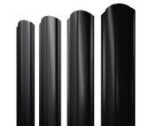Штакетник Полукруглый Slim фигурный 0,5 Rooftop Бархат RAL 9005 черный Центр Кровли
