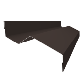 Планка примыкания внакладку 25х17х35х17 Grand Line 0,5 Сатин матовый RR 32 темно-коричневый (2м) Центр Кровли
