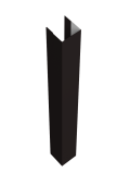 Стойка жалюзи Texas 0,45 Drap RAL 9005 черный (1,8м) Центр Кровли