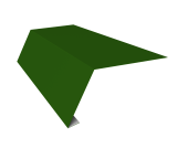 Планка карнизная для мягкой кровли 65х50 Фартук S1 карнизный 0,45 PE с пленкой RAL 6002 лиственно-зеленый (3м) Центр Кровли