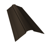 Планка конька фигурного 100x100 0,5 Atlas X с пленкой RR 32 темно-коричневый (2м) Центр Кровли
