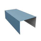 Крышка для забора из сайдинга (Блок-хаус new) 0,45 Drap TX RAL 5024 пастельно-синий (2,5м) Центр Кровли