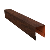 Планка боковая для забора из сайдинга (Квадро брус, Вертикаль) 0,45 Print Premium Cherry Wood Dark FTC (3м) Центр Кровли