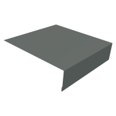 Планка околооконная простая 200х50 0,45 PE с пленкой RAL 7005 мышино-серый (2м) Центр Кровли