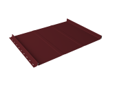 Кликфальц Line Grand Line 0,5 Satin Matt TX с пленкой на замках RAL 3005 красное вино Центр Кровли