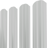 Штакетник Twin XL фигурный Grand Line 0,45 PE RAL 9003 сигнальный белый Центр Кровли