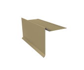 Планка ветровая с отгибом для мягкой кровли 100х20х70 0,45 PE с пленкой RAL 1014 слоновая кость (2м) Центр Кровли