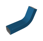 Колено трубы гофрированное Vortex Lite 76х102мм PE RAL 5005 сигнальный синий Центр Кровли