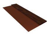 Планка стартовая БХ new 0,45 Print Elite Cherry Wood TwinColor (3м) Центр Кровли