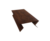 Планка угла внешнего составная нижняя 0,45 Print-Double Premium Cherry Wood Dark F (2м) Центр Кровли