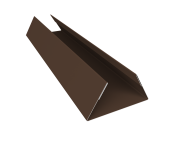 Планка стыковочная составная нижняя 0,45 Drap TwinColor RAL 8017 шоколад (2м) Центр Кровли