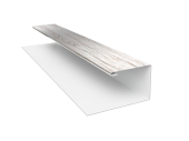 Планка П-образная БХ new 0,45 Print Elite Snow Wood TwinColor (2м) Центр Кровли