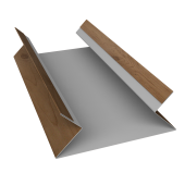 Планка угла внутреннего составная верхняя 0,45 Print Premium Pine Wood Fresh (3м) Центр Кровли