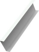 Декоративная накладка на столб универсальная 62х55 для забора жалюзи Grand Line 0,5 ПЭ слим RAL 9003 сигнальный белый (2м) Центр Кровли