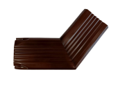 Колено трубы гофрированное боковое левое Vortex Lite 76х102мм PE RAL 8017 шоколад Центр Кровли