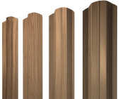 Штакетник М-образный B фигурный 0,45 Print Elite Honey Wood TwinColor Центр Кровли