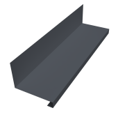 Планка примыкание нижнее к трубе для Кликфальц Pro 0,45 Drap-double TX RAL 7024 мокрый асфальт (3м) Центр Кровли