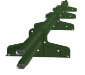 Снегозадержатель Стандарт Т4 d 40х20 RAL 6020 (3м) Центр Кровли