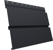 Софит металлический Квадро Брус v02 Grand Line без перфорации 0,5 PurPro Matt 275 RAL 7024 мокрый асфальт Центр Кровли