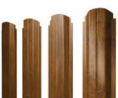 Штакетник П-образный А фигурный 0,45 Print Elite Golden Wood TwinColor Центр Кровли
