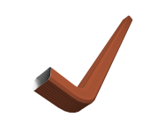 Труба гофрированная Vortex Lite 76х102х3000мм с коленом PE RAL 8004 терракота Центр Кровли