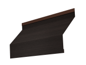 Ламель забора жалюзи Milan 0,45 Print Elite с пленкой Coffee Wood TwinColor Центр Кровли