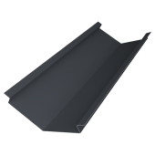 Планка ендовы нижней для композитной черепицы 140х140 0,5 Satin Matt TX RAL 7024 мокрый асфальт (3м) Центр Кровли