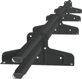 Снегозадержатель трубчатый Premium М4 45х25 RAL 7016 (3м) оцинкованный Центр Кровли