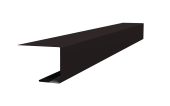 Планка завершающая фальц 0,5 PurLite Matt RAL 9005 черный (2м) Центр Кровли