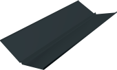 Планка ендовы нижней с компенсатором Grand Line 0,5 Velur X RAL 7016 антрацитово-серый (3м) Центр Кровли