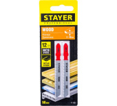 Полотно для электролобзика Stayer Professional T119B 50х2мм, по дереву, фанере, ДСП, Т-хвостовик, HCS сталь, 2шт (15988-2_z02) Центр Кровли