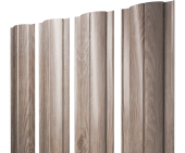 Штакетник Круглый с прямым резом 0,45 Print Elite White Wood TwinColor Центр Кровли