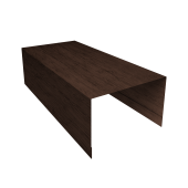 Крышка для забора из сайдинга (Блок-хаус new) 0,45 Print-Double Premium Antique Wood (3м) Центр Кровли