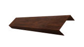 Ламель обратная 50 забора жалюзи Texas 0,45 Print-double Premium с пленкой Cherry Wood Dark F Центр Кровли