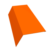 Планка карнизная 120х80 0,45 PE с пленкой RAL 2004 оранжевый (3м) Центр Кровли