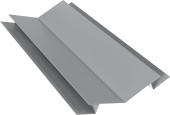 Угол внутренний сложный 75х75 135 градусов Grand Line 0,45 ПЭ слим с пленкой RAL 7004 сигнальный серый (2м) Центр Кровли