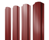Штакетник Прямоугольный фигурный 0,45 PE RAL 3011 коричнево-красный Центр Кровли