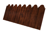 Профнастил C10A фигурный 0,45 Print Elite Cherry Wood TwinColor Центр Кровли