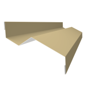 Планка примыкания внакладку 25х17х35х17 0,45 PE с пленкой RAL 1014 слоновая кость (3м) Центр Кровли