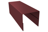 Планка П-образная заборная 20 0,45 PE-Double с пленкой RAL 3005 красное вино (2,5м) Центр Кровли
